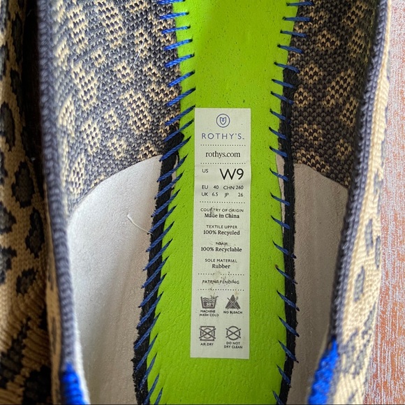 Rothy’s The Flat Spotted/Leopard Print/red stripe - Picture 4 of 6